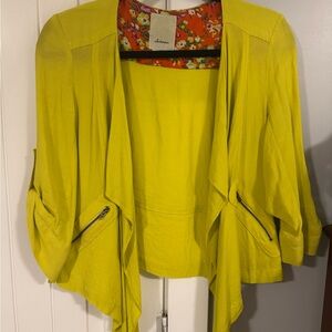 Elevenses Floral Orange and Yellow Jacket